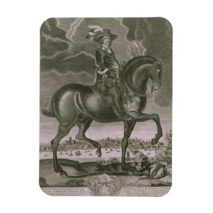 Reiterporträt von Oliver Cromwell (1599-1658) Magnet