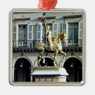 Reiterstatue von Jeanne d'Arc Silbernes Ornament