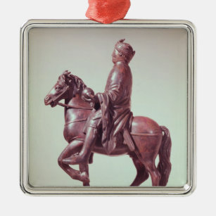 Reiterstatue von Karl der Große Silbernes Ornament