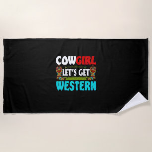 Reitgeschenk Cowgirl Lasse Western holen Strandtuch