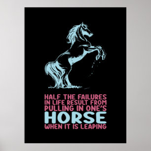 Reitgeschenk   Halbierung von Lebensausfällen Poster