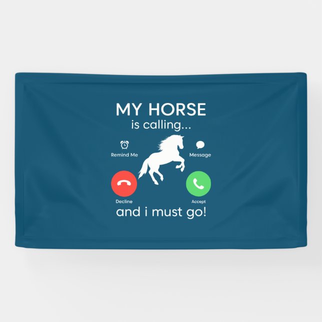 Reitgeschenk | Mein Pferd ruft Banner (Horizontal)
