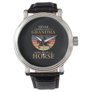 Reitgeschenk   Nie ein Oma unterschätzen Armbanduhr