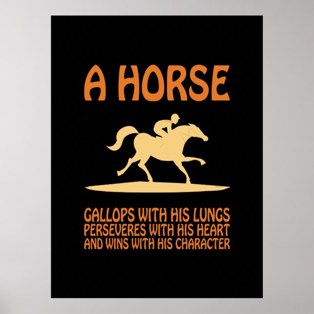 Reitgeschenk | Pferdegalopp Poster (Vorne)