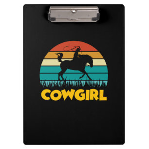 Reitgeschenk   Vintag Cowgirl Klemmbrett