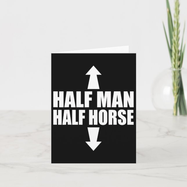 Reitgeschenke für Pferdefreunde Halbwertszeit Karte (Vorderseite)