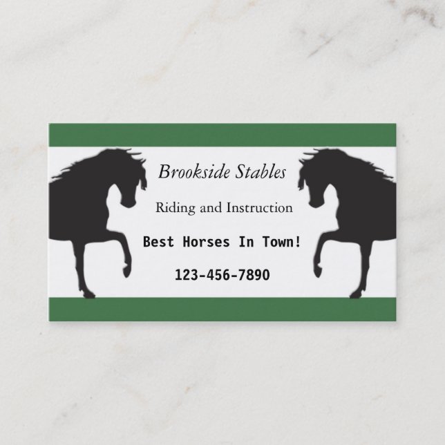 Reitkarte Visitenkarte (Vorderseite)