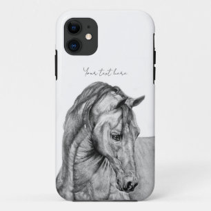 Reitkunststift zeichnend Schwarzweiß Case-Mate iPhone Hülle