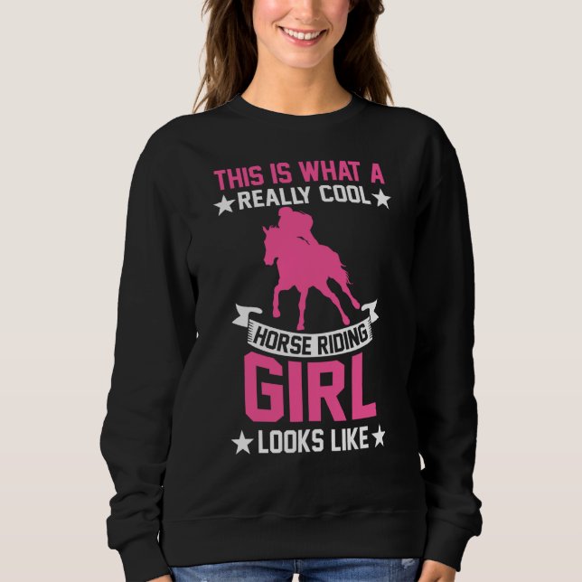 Reitmädchen Sweatshirt (Vorderseite)