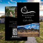 Reitmarkenlogo für Reittiere Flyer<br><div class="desc">Reitranch Logo, Reitstall Logo Design, Branding für Ihr Pferdegeschäft. Fügen Sie Ihre Fotos, soziale Griffe, etc auf beiden Seiten, plus QR-Code.</div>