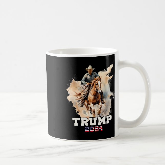 Reitpferd American Flag Cowboy Kaffeetasse (Rechts)