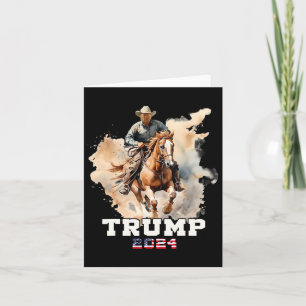 Reitpferd American Flag Cowboy Karte