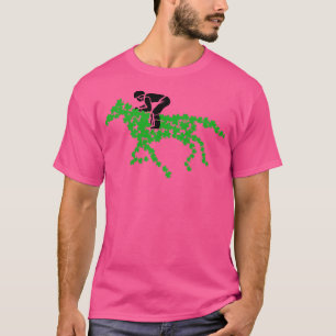 Reitpferd aus vierblättrigen Clovers mit Jockey H T-Shirt