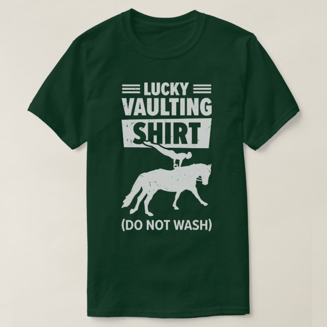 Reitpferd Funny Lucky Horseback Ri T-Shirt (Design vorne)