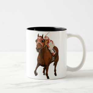 Reitpferd gewinnt Klassik Zweifarbige Tasse