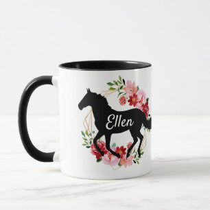 Reitpferd-Individuelle Name Tasse