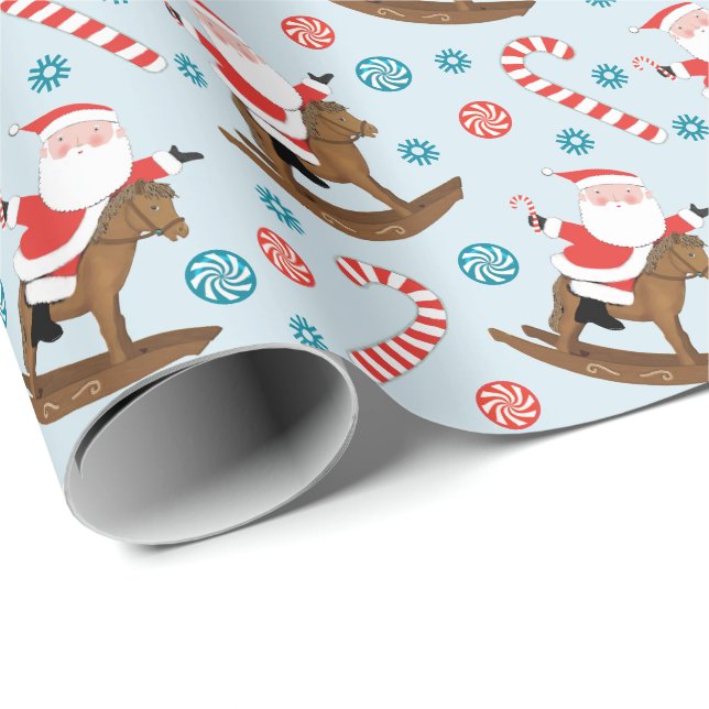 Reitpferd Lover Weihnachtswrapping Papier Geschenkpapier (Rolleneckpunkt)