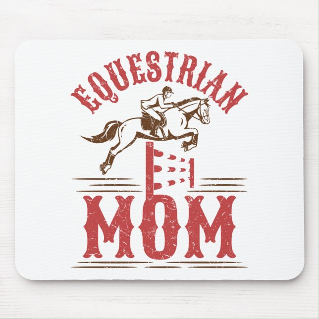 Reitpferd Mama Reitpferd Muttertag anzeigen Mousepad (Vorne)
