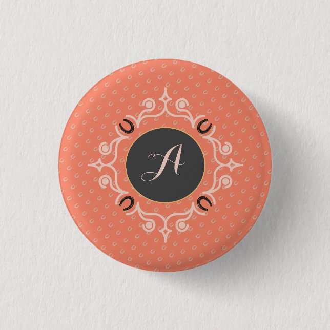 Reitpferd Monogram Button (Vorderseite)