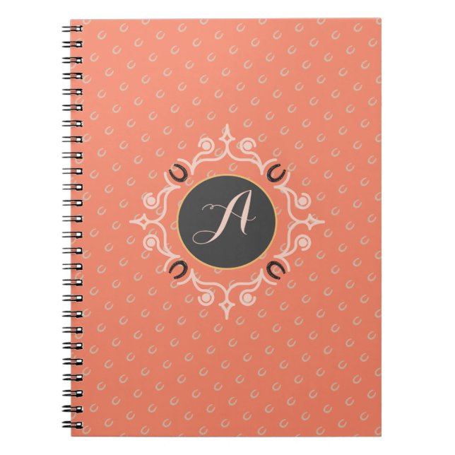 Reitpferd Monogram Notizblock (Vorderseite)