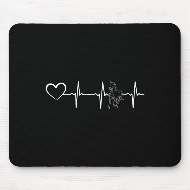 Reitpferd Pferd Heartbeat Mousepad (Vorne)