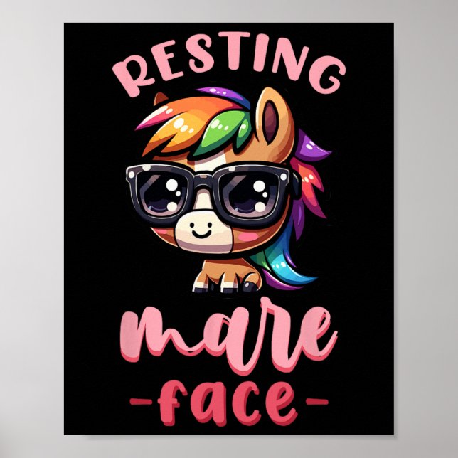 Reitpferd Pferdefan Poster (Vorne)