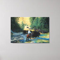 Reitpferd und Angusrinder und Fluss