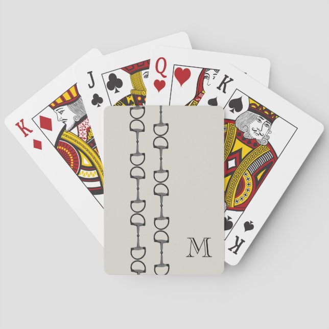 Reitpferde Bits Spielkarten (Rückseite)