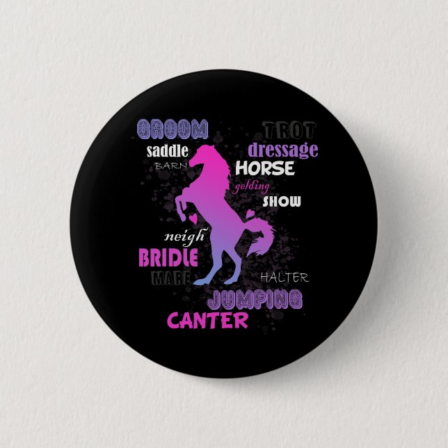 Reitpferde Button (Vorderseite)
