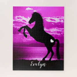 Reitpferde Lila Himmel