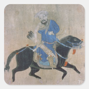 Reitpferde Quadratischer Aufkleber