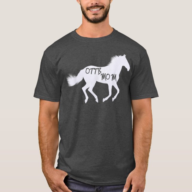 Reitpferde T-Shirt OTTB Mama Reittier Geschenk (Vorderseite)