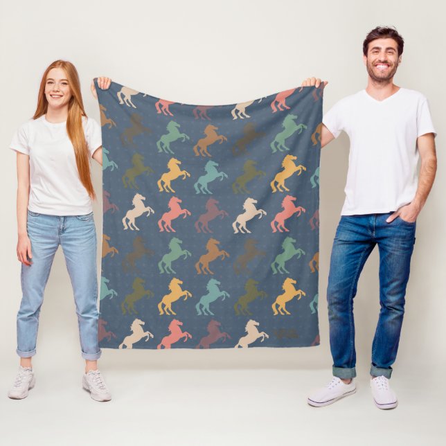 Reitpferde Vintag Fleecedecke (Beispiel)