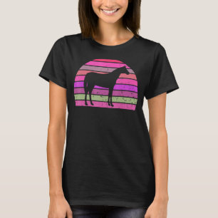 Reitpferde Vintager Pferde Silhouette Tier T-Shirt