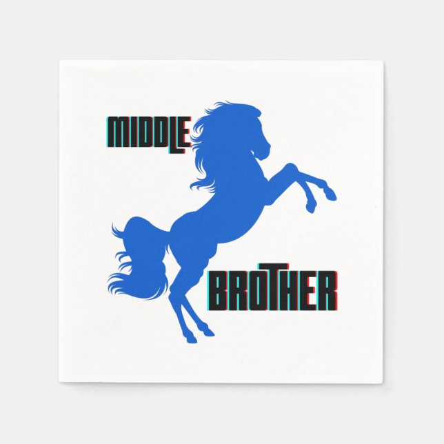 Reitpferden Serviette (Vorderseite)