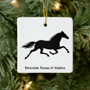 Reitpferdestall Name Weiß Keramikornament