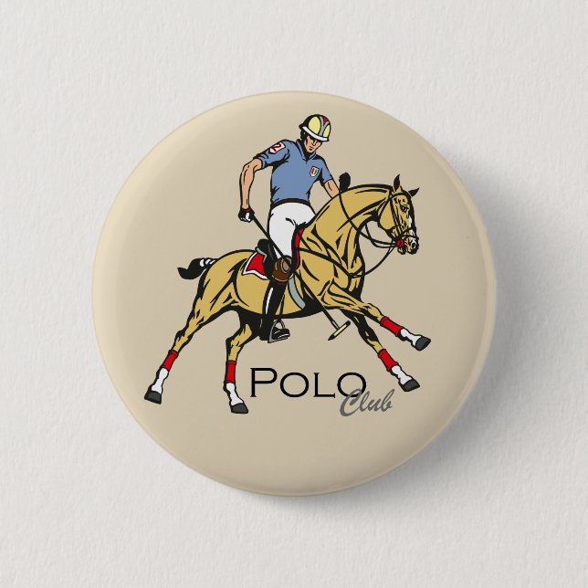 Reitpolo Button (Vorderseite)