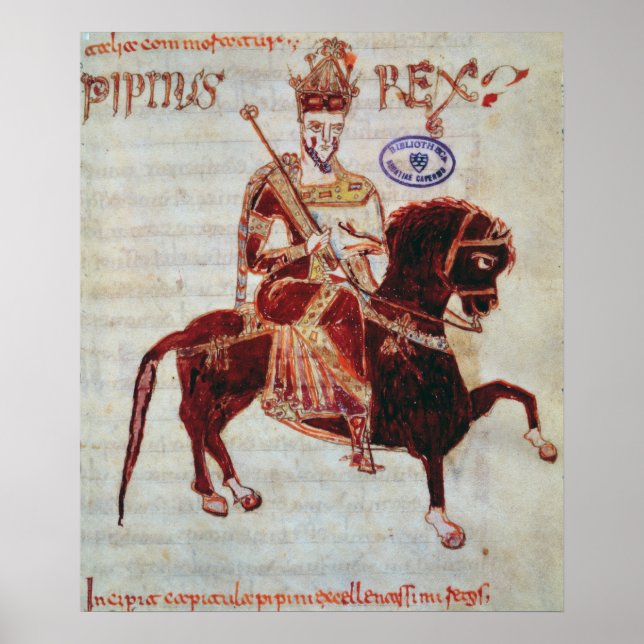Reitportrait des Pepin King of Italy Poster (Vorne)
