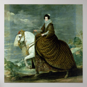 Reitportrait von Elisabeth de France Poster