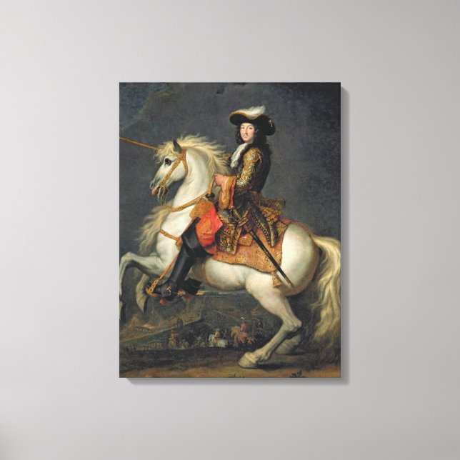 Reitportrait von Louis XIV Leinwanddruck (Vorderseite)