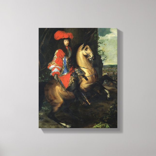 Reitportrait von Louis XIV Leinwanddruck (Vorderseite)