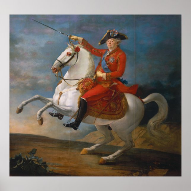 Reitportrait von Louis XVI 1791 Poster (Vorne)