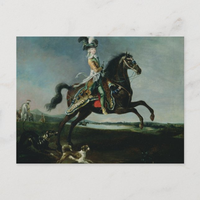Reitportrait von Marie-Antoinette Postkarte (Vorderseite)