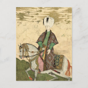 Reitportrait von Sultan Osman II 1618 Postkarte