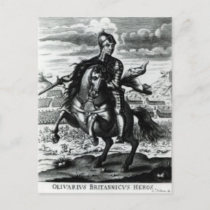 Reitporträt von Oliver Cromwell Postkarte