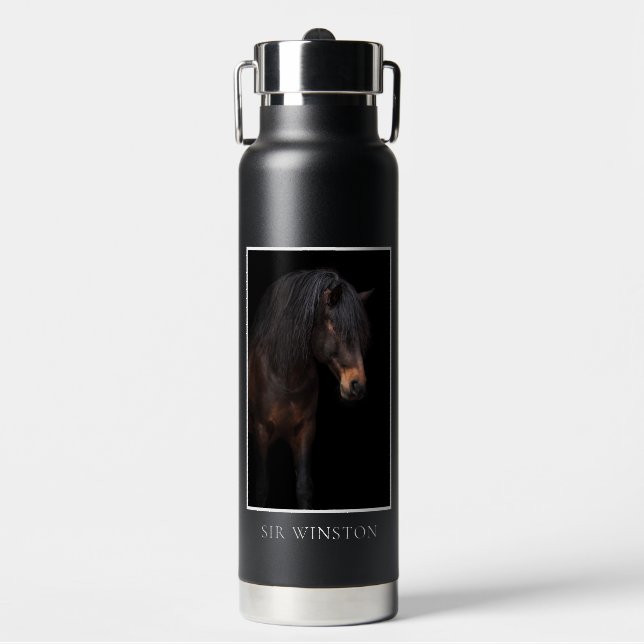 Reitreiter nach Maß für Ihr Pferd Foto Trinkflasche (Vorderseite)