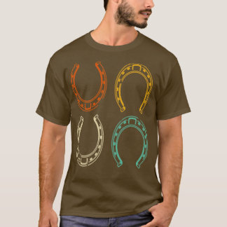 Reitreiter Retro Vintages Pferd T-Shirt