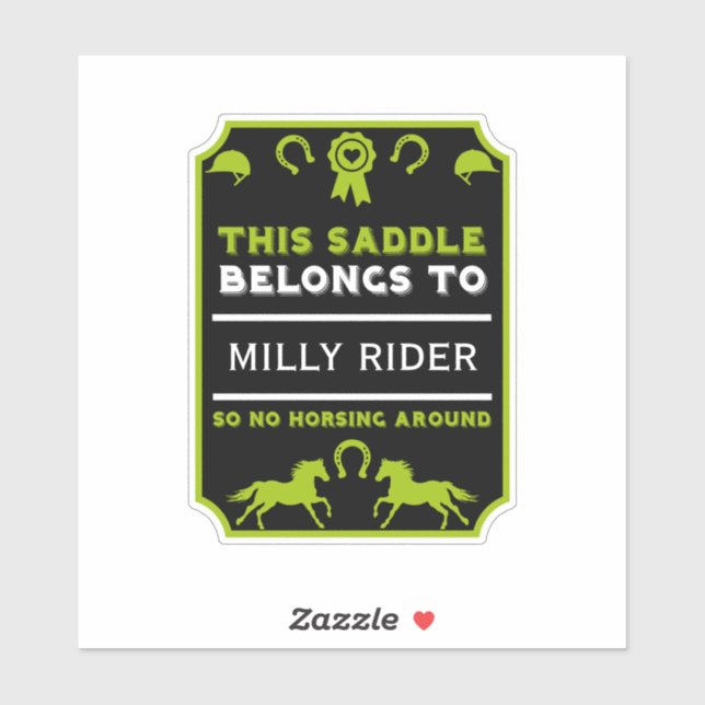 Reitsattel Aufkleber (Blatt)