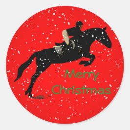 Reitschiff Jumpin Große Weihnachten Runder Aufkleber