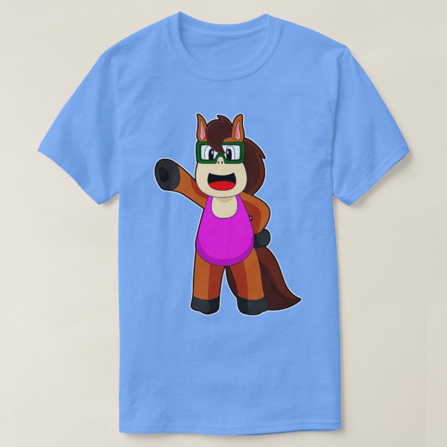 Reitsport Badeanzug T-Shirt (Design vorne)